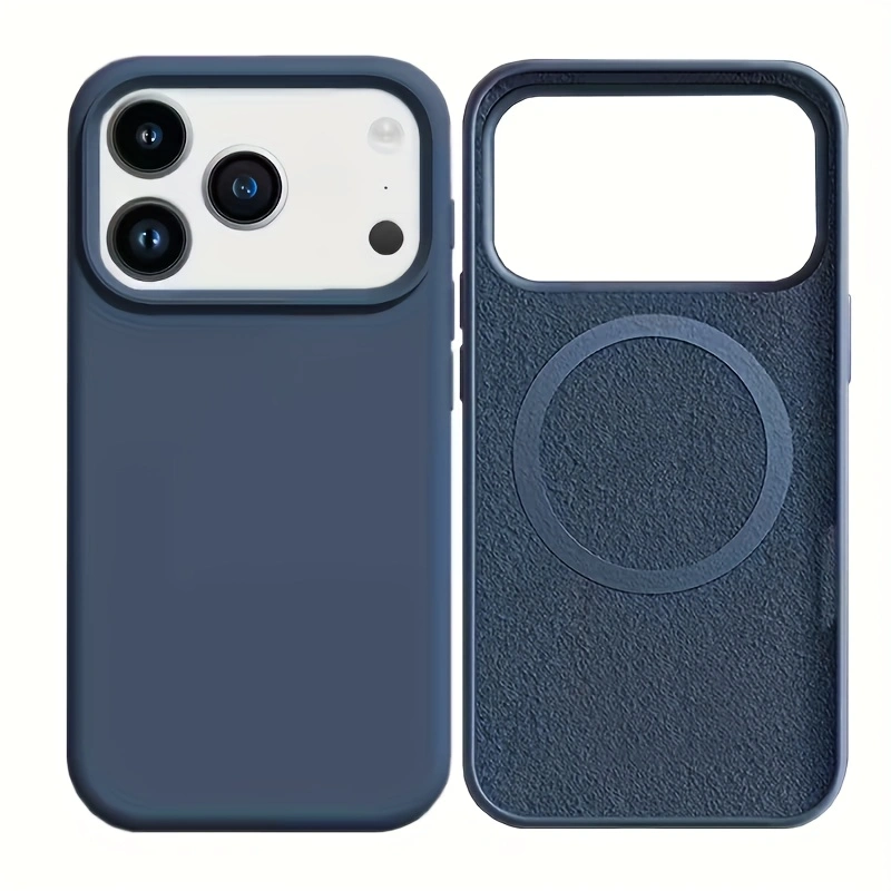 Liquid Silicone Magnetic Phone Case - Casing Ponsel Silikon Cair Warna Solid