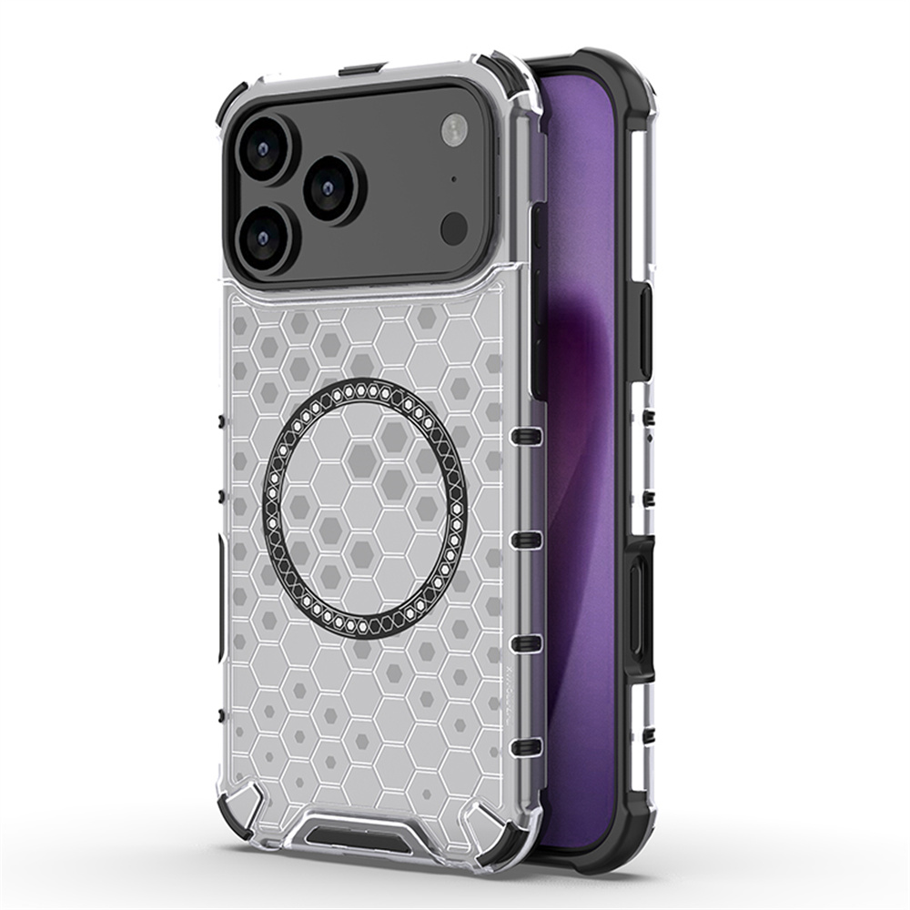 Clear Shockproof Bumper Case - Casing Magnetik Armor Sarang Lebah Bening