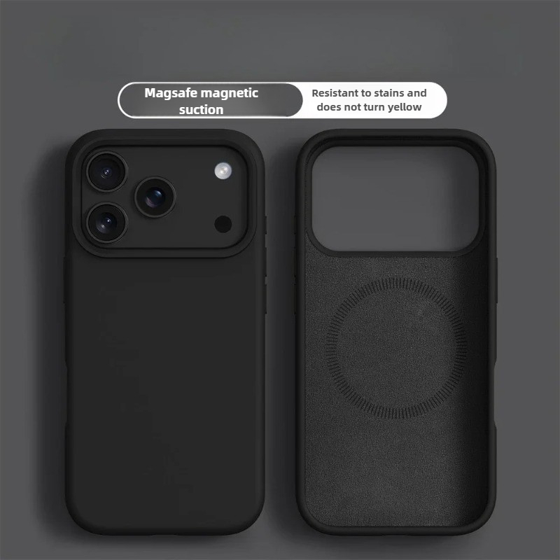 Liquid Silicone Magnetic Phone Case - Casing Ponsel Silikon Cair Magnetik untuk