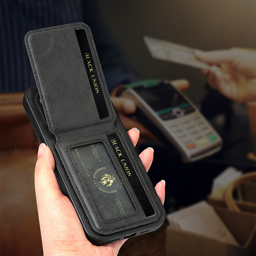 Casing Ponsel Tempat Kartu Dom - Leather Wallet Card Holder Phone Cover ulasan dan harga