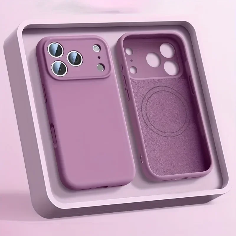 Casing Ponsel Silikon Cair Asl - Liquid Silicone Magnetic Phone Case ulasan dan harga