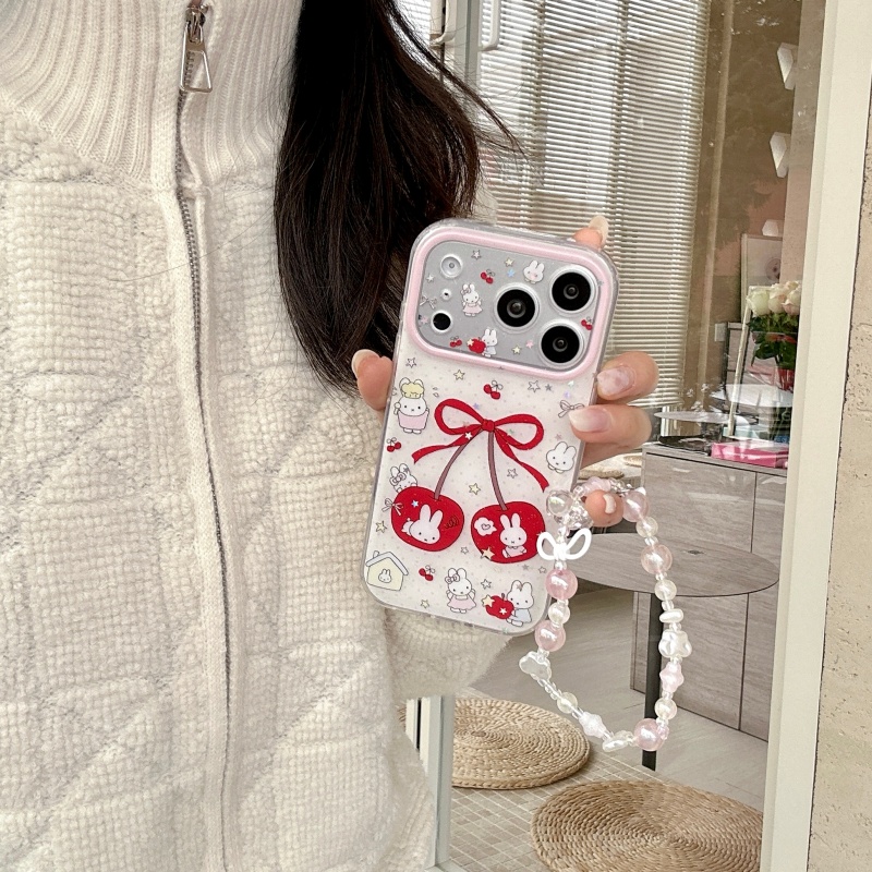 Casing HP Miffy Sparkling Moti - Cute Cartoon Wrist Strap Silicone Case ulasan dan harga