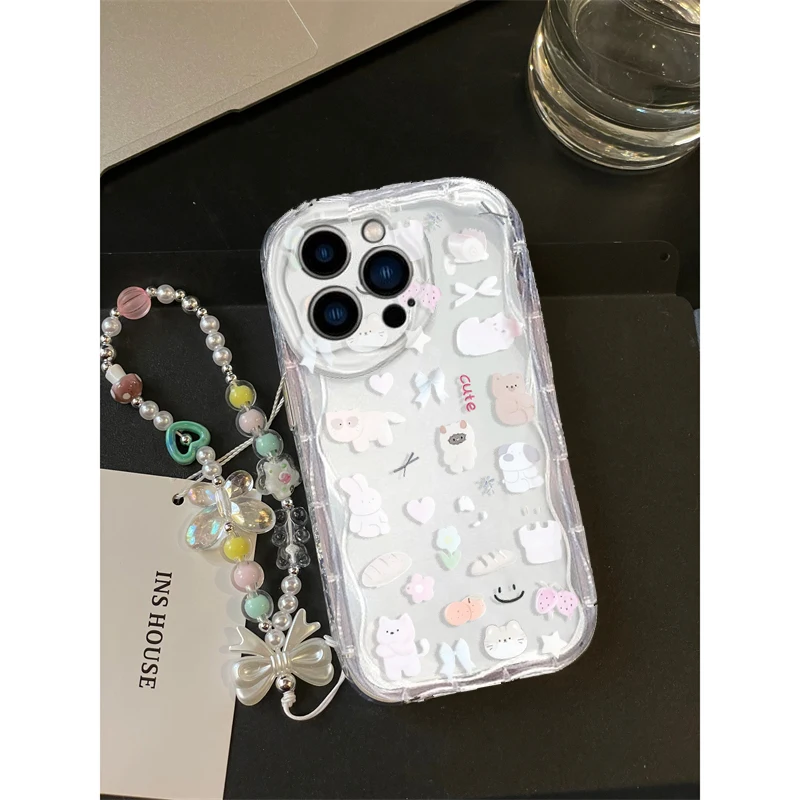 Casing Rantai Pergelangan Tang - Cute Cartoon Wrist Strap Silicone Case ulasan dan harga