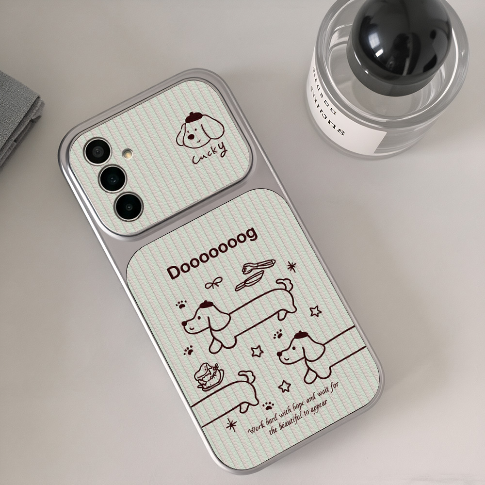 Casing Ponsel Kartun Dachshund - Cute Cartoon Wrist Strap Silicone Case ulasan dan harga
