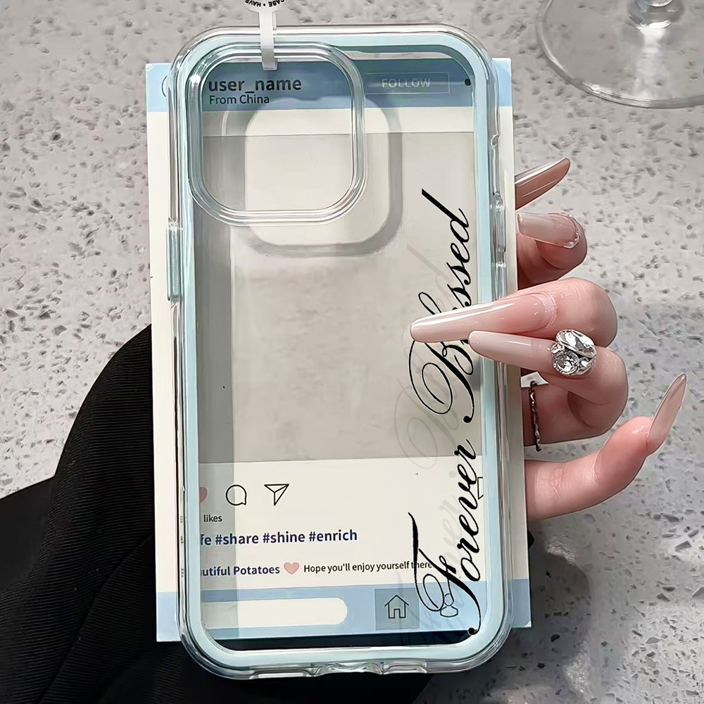 Casing HP Forever Blessed Simp - Clear Shockproof Bumper Case ulasan dan harga