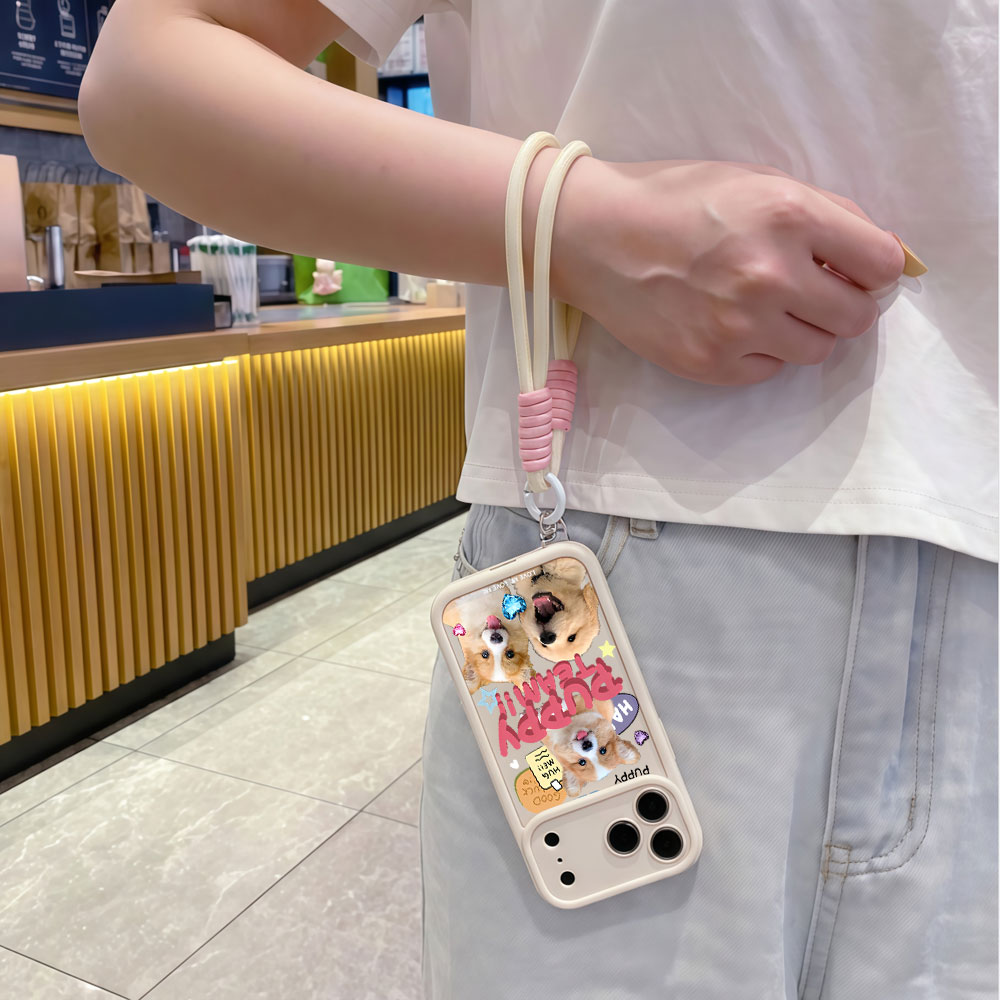 Casing Ponsel Lembut dengan Ta - Cute Cartoon Wrist Strap Silicone Case ulasan dan harga