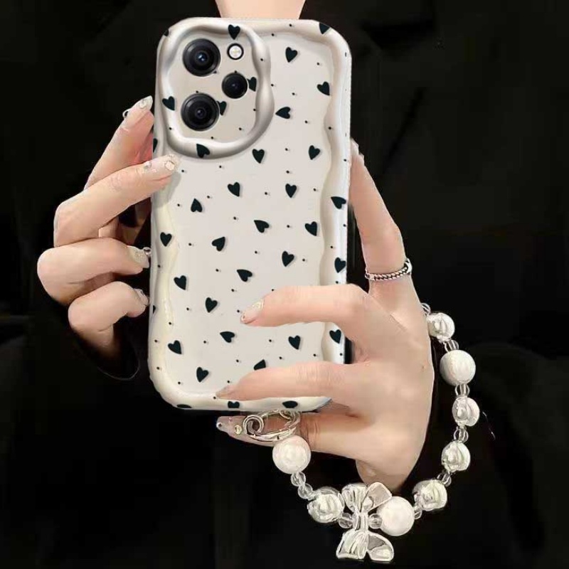 Casing untuk RENO 15 15F 14 PR - Cute Cartoon Wrist Strap Silicone Case ulasan dan harga
