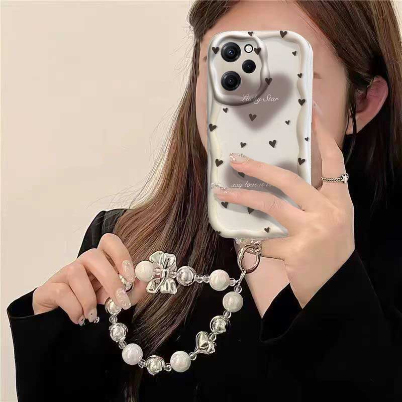 Casing untuk RENO 15 15F 14 PR - Cute Cartoon Wrist Strap Silicone Case ulasan dan harga