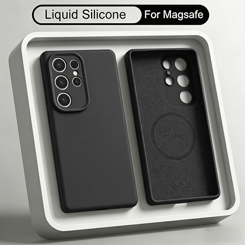 Casing Ponsel Silikon Cair Mag - Liquid Silicone Magnetic Phone Case ulasan dan harga