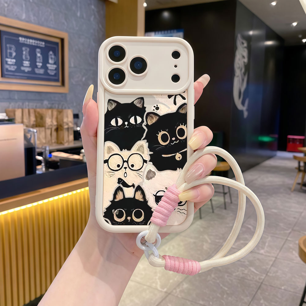 Casing HP Anti Benturan Motif  - Cute Cartoon Wrist Strap Silicone Case ulasan dan harga