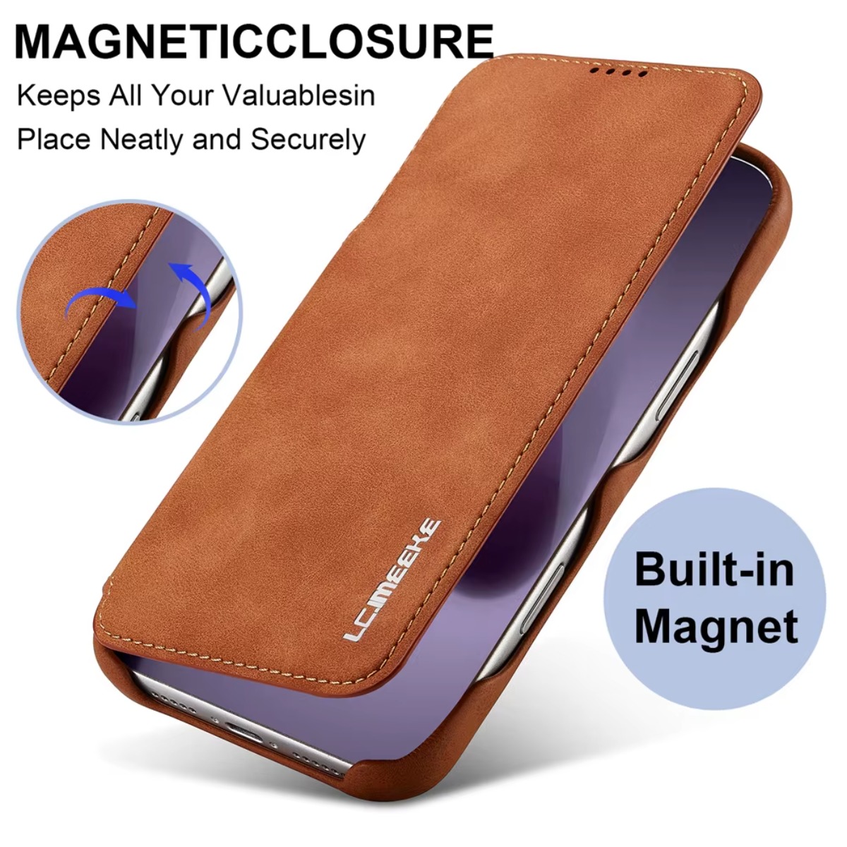 Dompet Kulit dengan Penutup Ma - Leather Wallet Card Holder Phone Cover ulasan dan harga