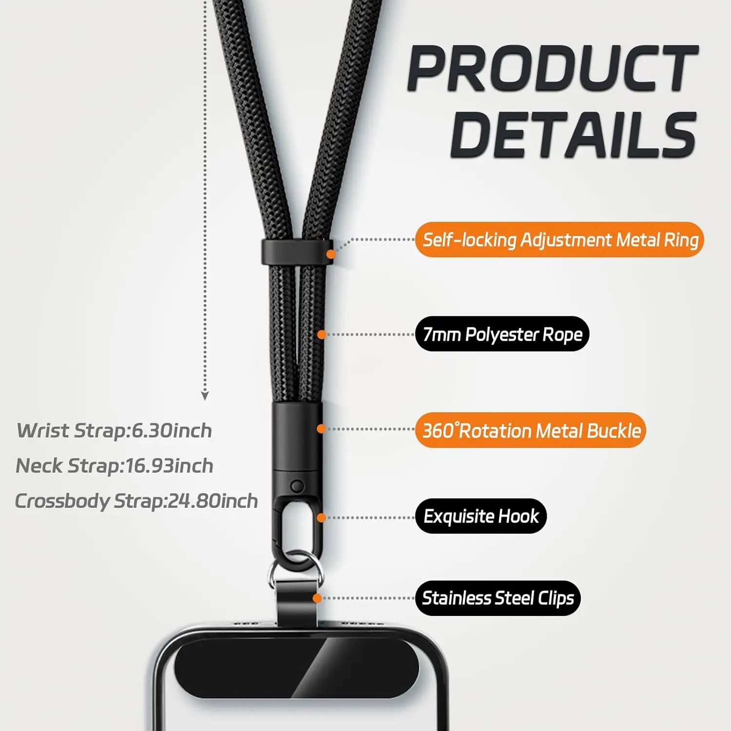 Tali Gantungan Ponsel Universa - Crossbody Lanyard Neck Strap Case ulasan dan harga