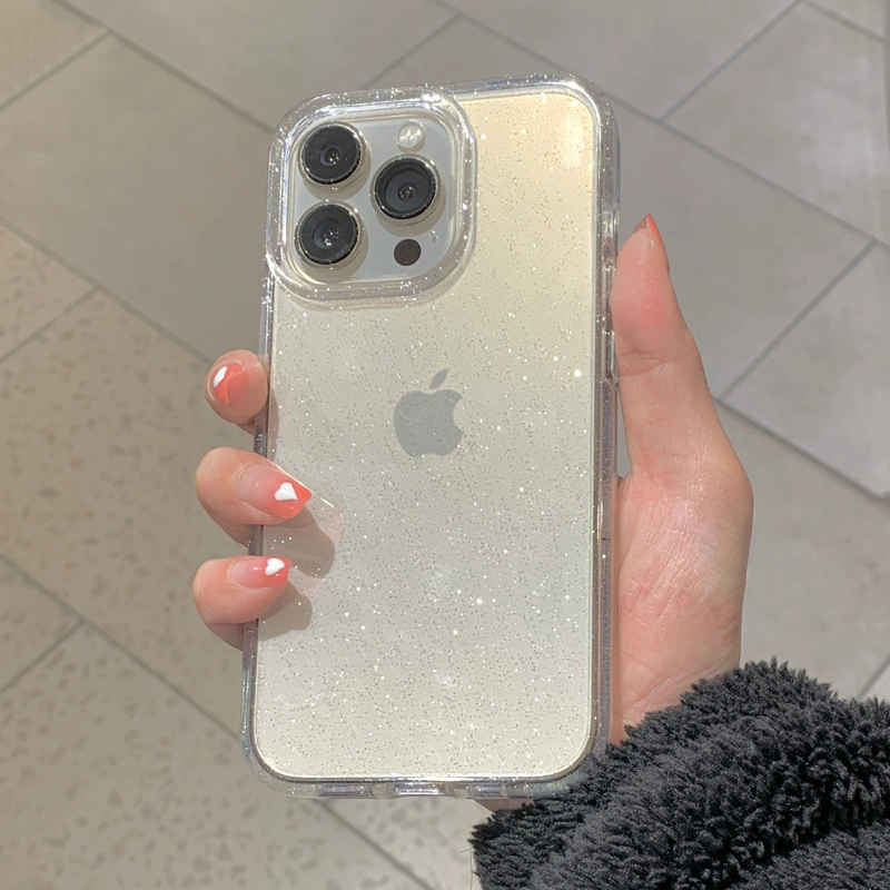 Casing Ponsel Glitter Sederhan - Clear Shockproof Bumper Case ulasan dan harga