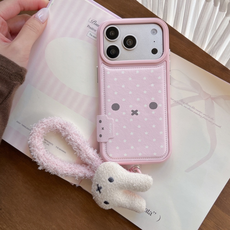 Casing HP Kulit Anti Jatuh Mot - Cute Cartoon Wrist Strap Silicone Case ulasan dan harga