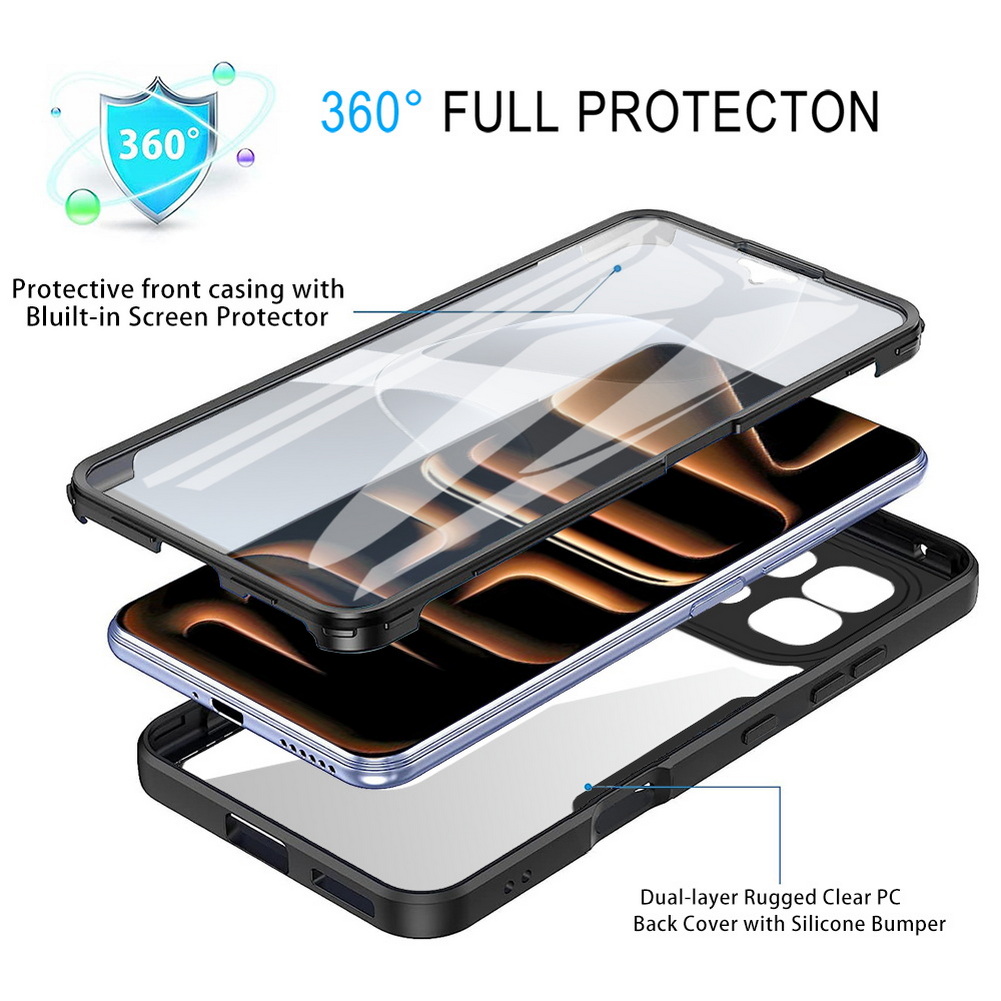 Transparan Mewah 360 °   Casin - Heavy Duty 360 Full Body Protective Case ulasan dan harga