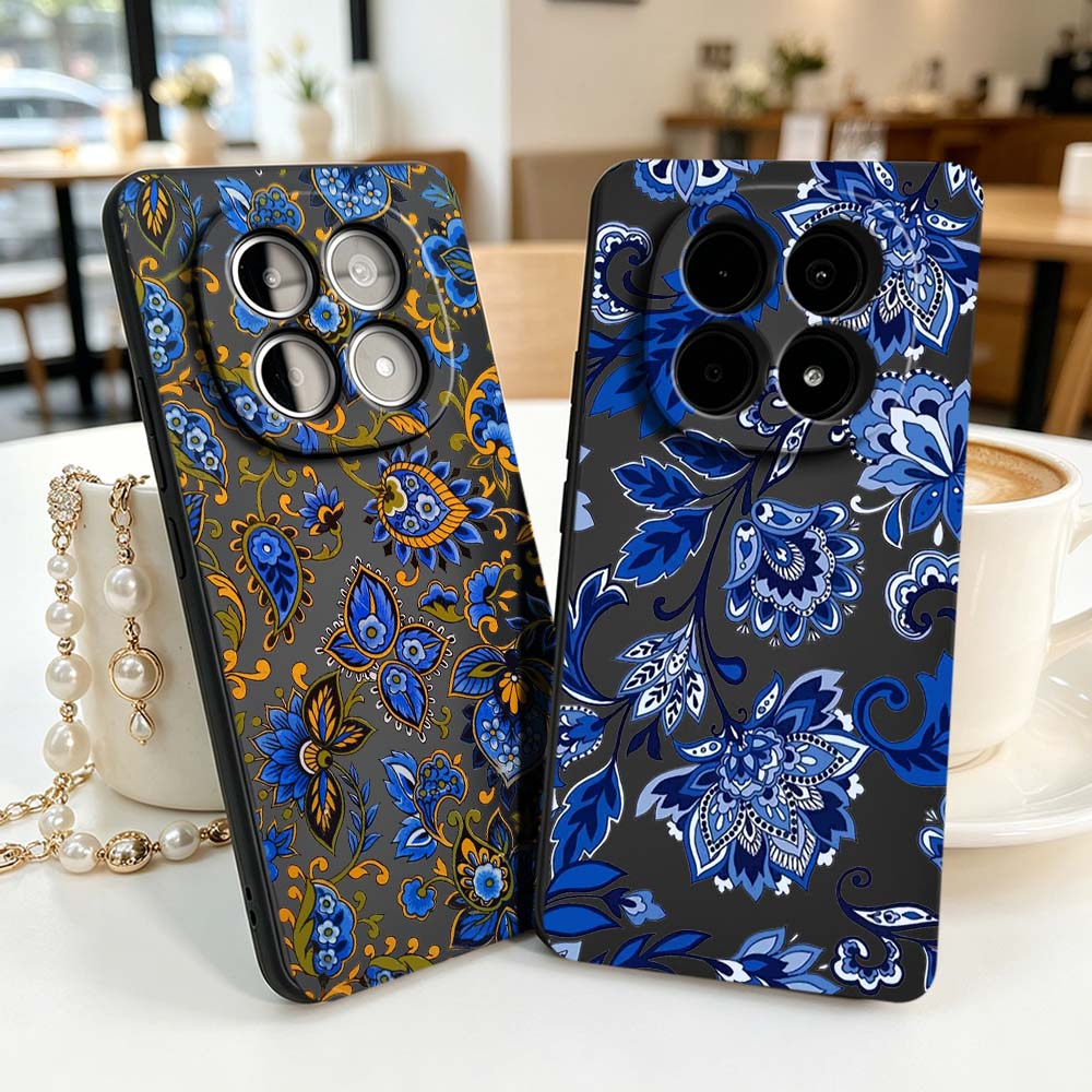 Casing Ponsel Pola Bunga Desai - Vintage Floral Pattern Soft Case ulasan dan harga