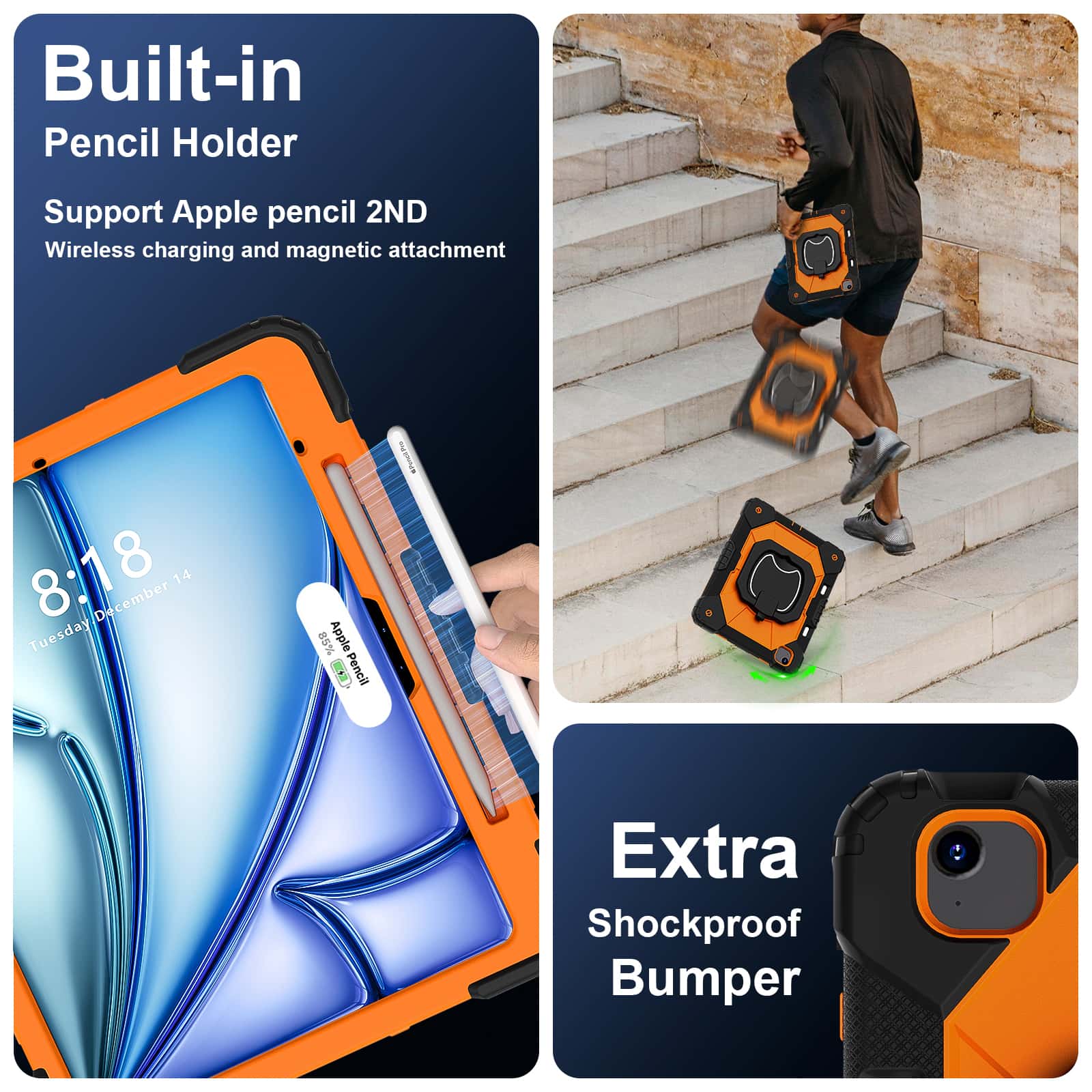 Casing iPad Pro 13 M5 Air 13 M - Heavy Duty 360 Full Body Protective Case ulasan dan harga