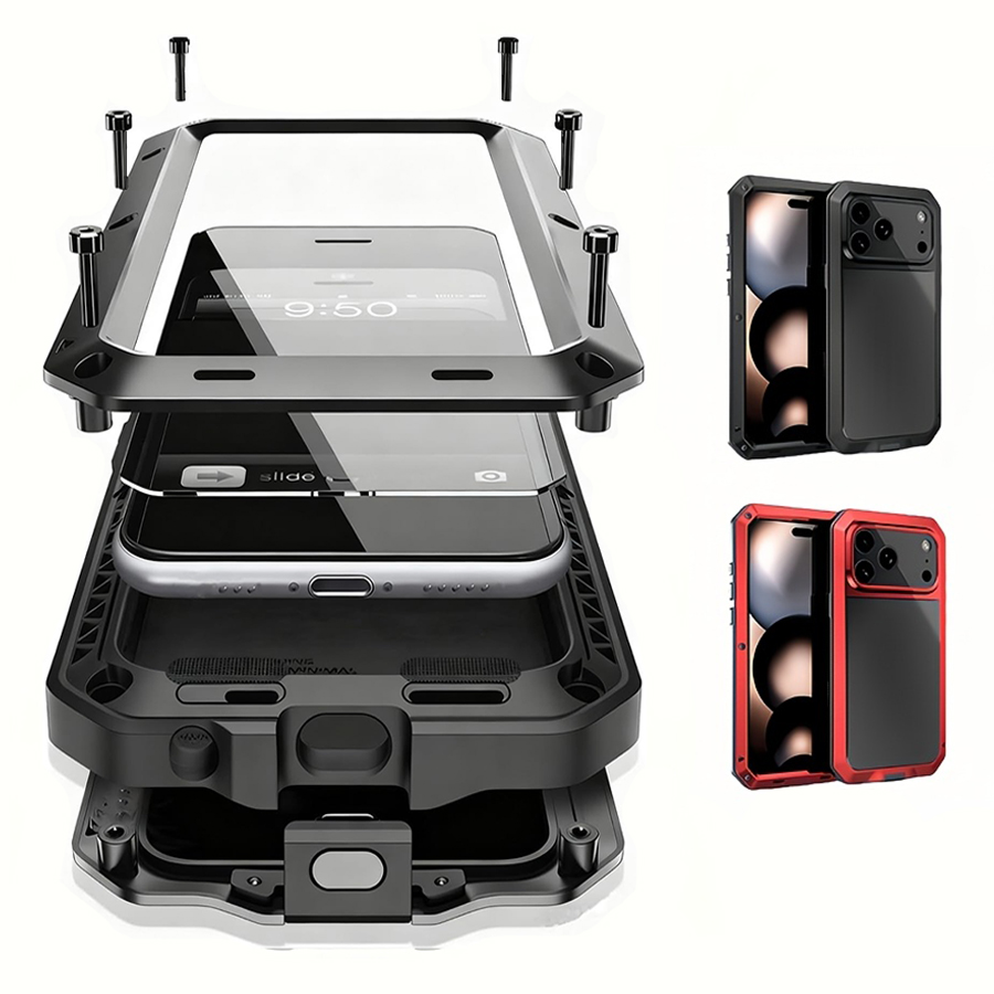 Casing Ponsel Pelindung Logam  - Heavy Duty 360 Full Body Protective Case ulasan dan harga